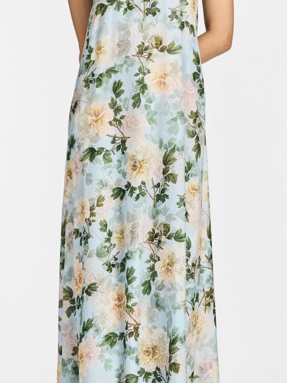 SACHIN BABI Shelby Floral Gown Cloud Blue Peony Size - XL